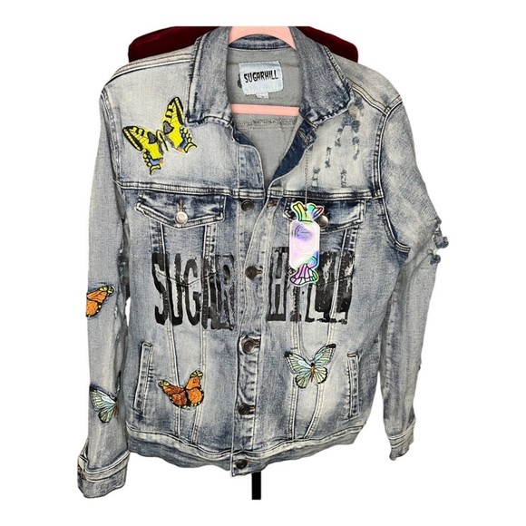 SUGARHILL Other - SUGARHILL CYCLES DENIM JACKET MENS OVERSIZED SMALL